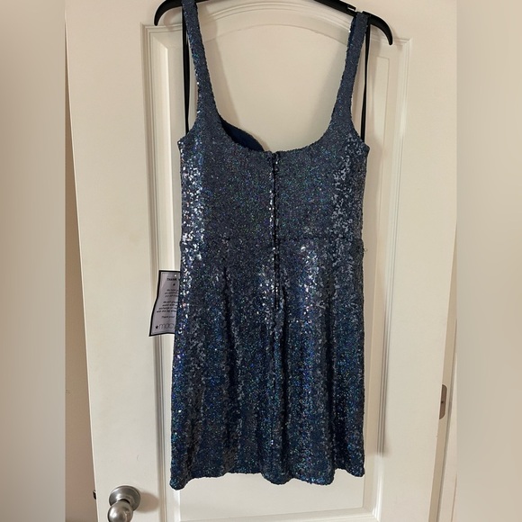 NWOT Brand new! B.Darlin Smoky Blue Sequin Party Dress Juniors 13/14 - Picture 11 of 15